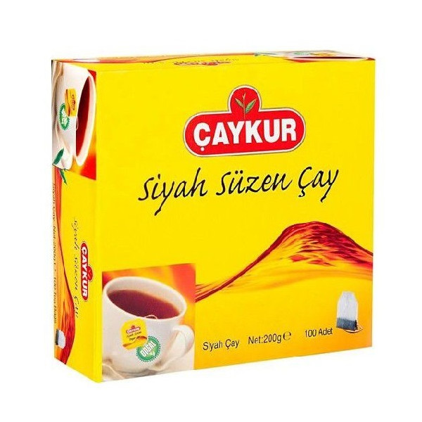 Caykur Siyah Poset Cay - Schwarzer Beuteltee 100 Stück, 200 g