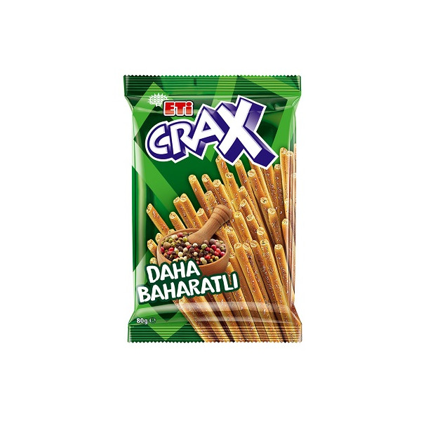 Eti Crax Baharatli Cubuk Kraker - Crax Spicy Stick Cracker 123g