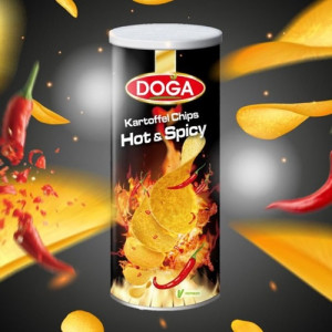 Doga Kartoffel Chips Hot & Spicy 130g