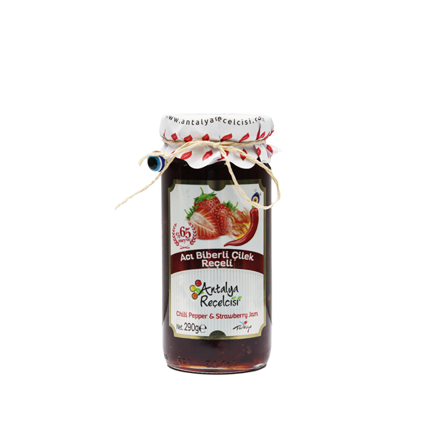 Antalya Receli Aci Biberli Cilek Receli - Erdbeer Konfitüre mit scharfer Paprika 290 g