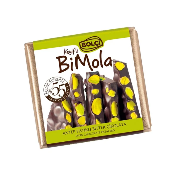 Bolci Bimola Antep Fistikli Bitter Cikolata - Dunkle Schokolade mit Pistazien 70 g