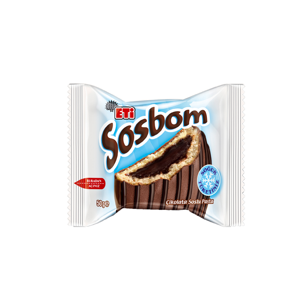 Eti SosBom Cikolata Dolgulu Kek - Mit Schokolade gefüllter Kuchen 50g