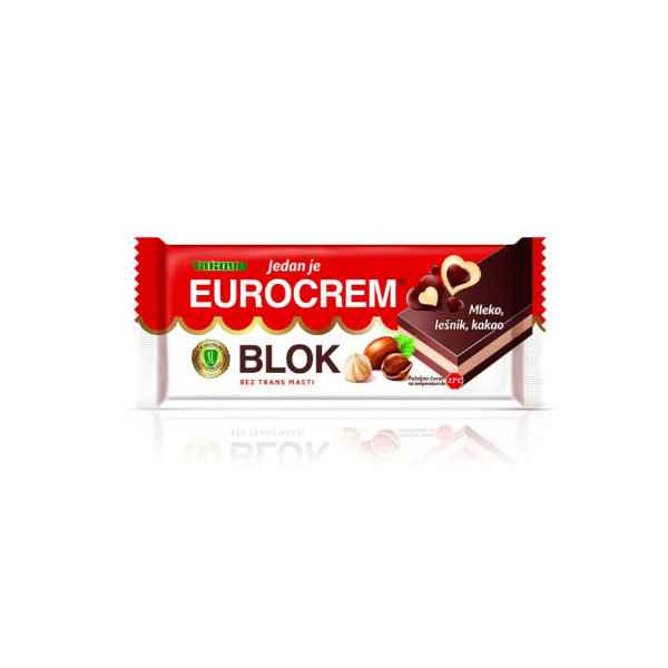 Eurocrem Block Kakaocremetafel Milch- & Haselnussgeschmack 90gr