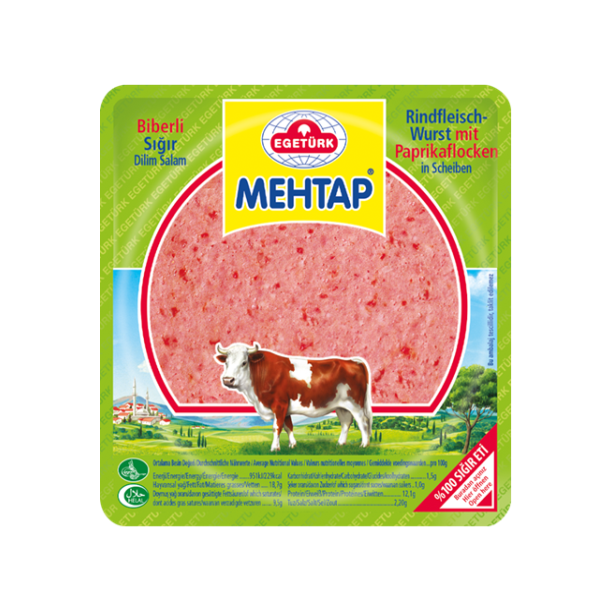 Egetürk Mehtap Dilim Salam - Rinderfleischwurst mit Paprika 200 g