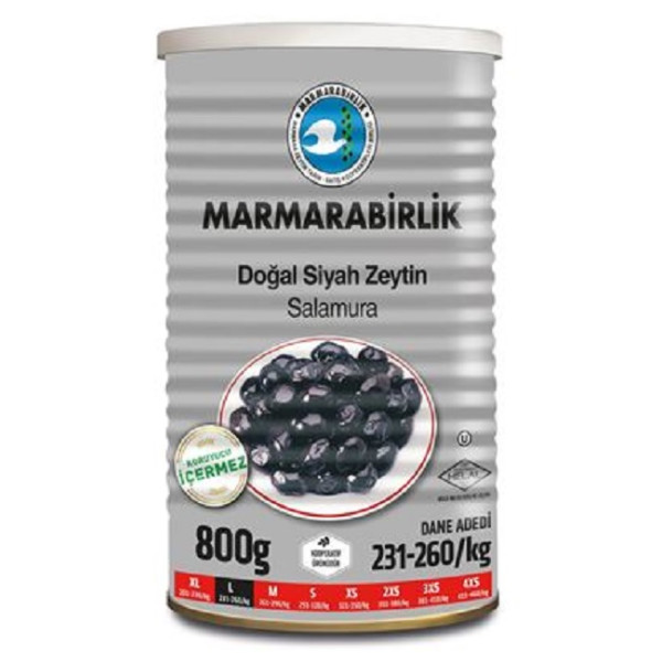 Marmarabirlik  Siyah Zeytin - Schwarze Oliven L Hiper 800 g