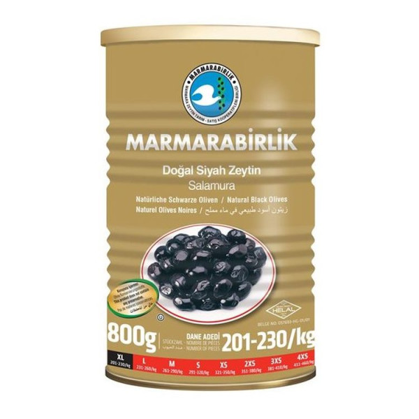 Marmarabirlik Siyah Zeytin - Schwarze Oliven XL Mega 800 g
