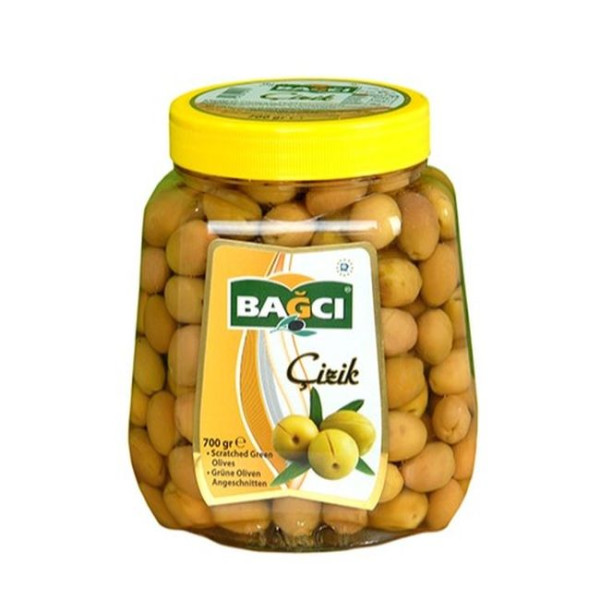 Bagci Yesil Zeytin Cizik - Grüne Oliven angeschnitten PET 700 g