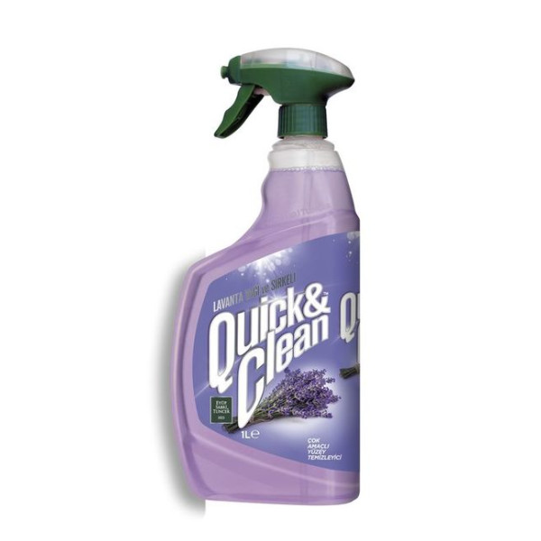 Quick & Clean Temizleyici Lavanta Yagi - Allzweckreiniger Spray Essig + Lavendel 1 l
